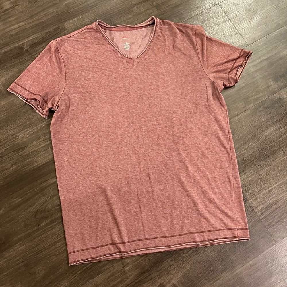 Red Saks Fifth Avenue Men’s Red V-neck Tshirt